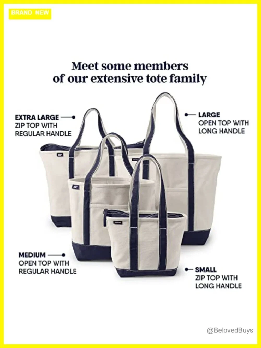 Canvas Tote Bag With Structured Base, Laptop Compartment, 5 Pockets